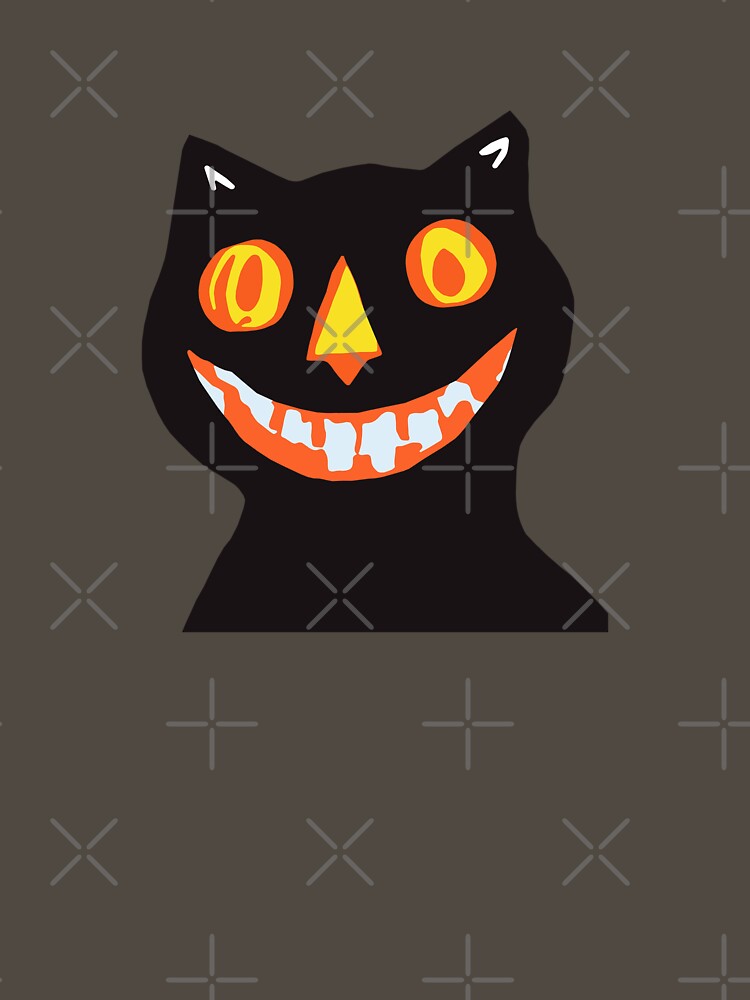 Black Halloween Smiley Cat by Trace1234