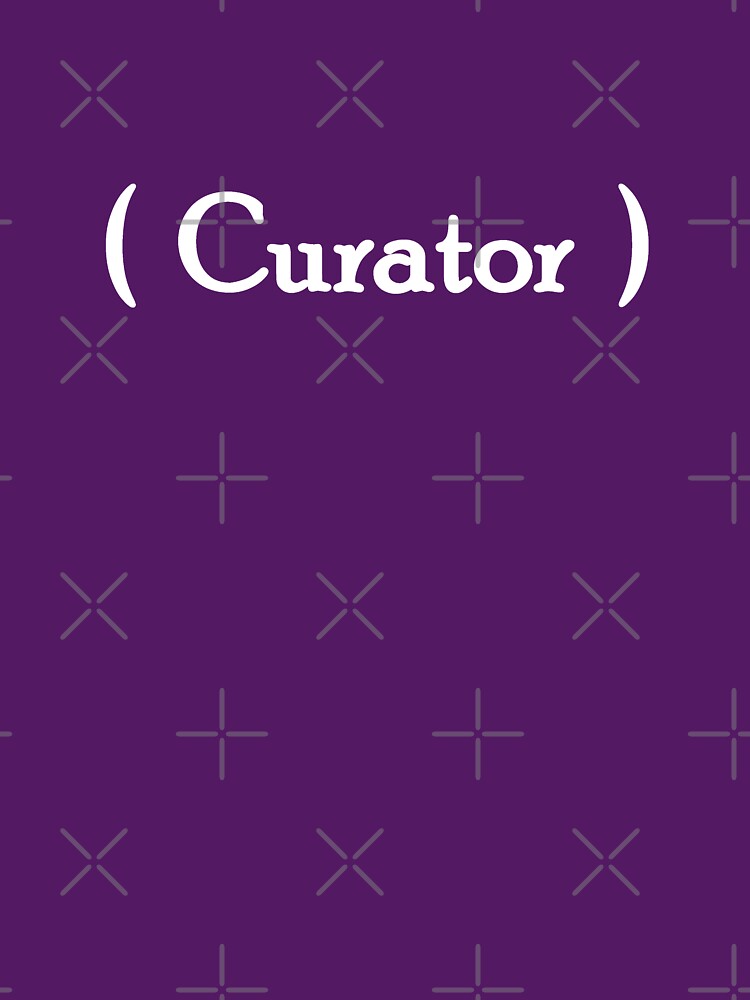 Iconic Label - "Curator" White Lettering by cousinbessie