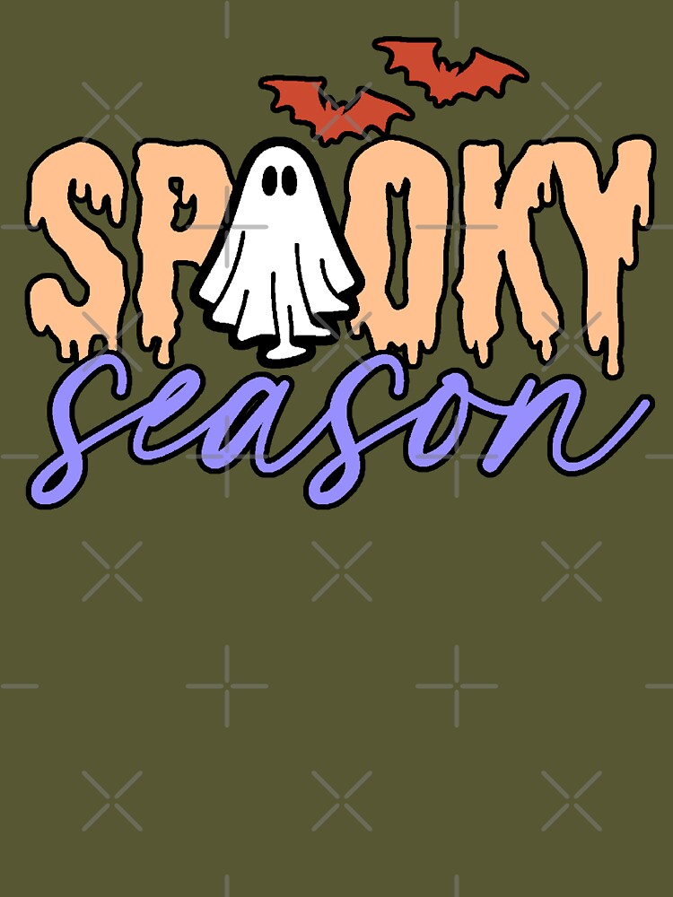 Spooky Season Halloween T-Shirt Retro Ghost Autumn Bats by AstronautMerch