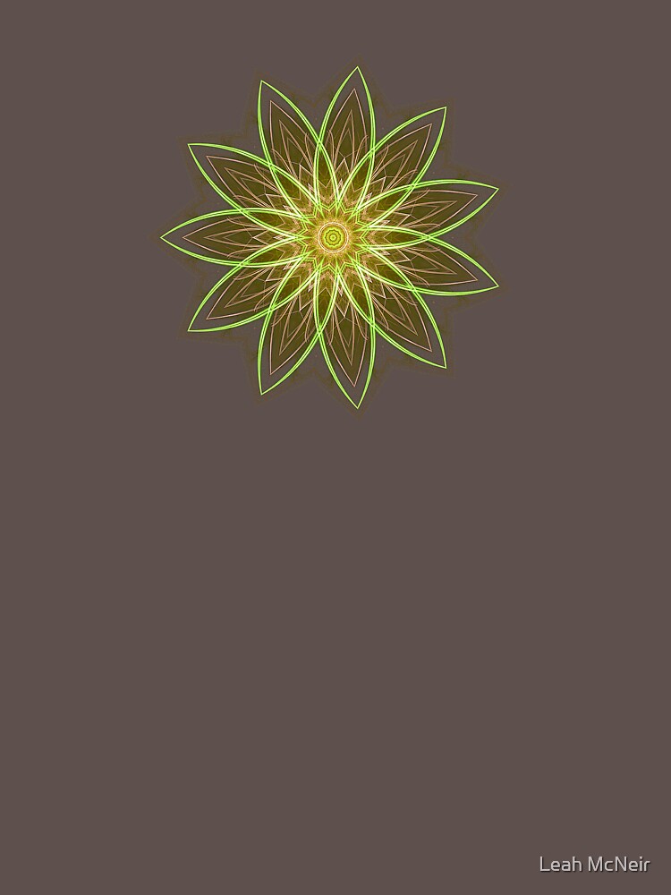 Fractal Flower-Yellow / Earthtones -geometric art by Leah McNeir