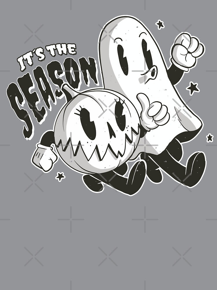 Retro Halloween Ghost and Pumpkin by BeansHotTees