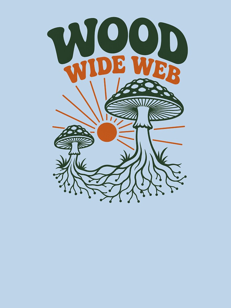 Wood Wide Web Mushroom Shirt | Mycelium Network Forest Fungi Nature Lover Gift by VK Innovations