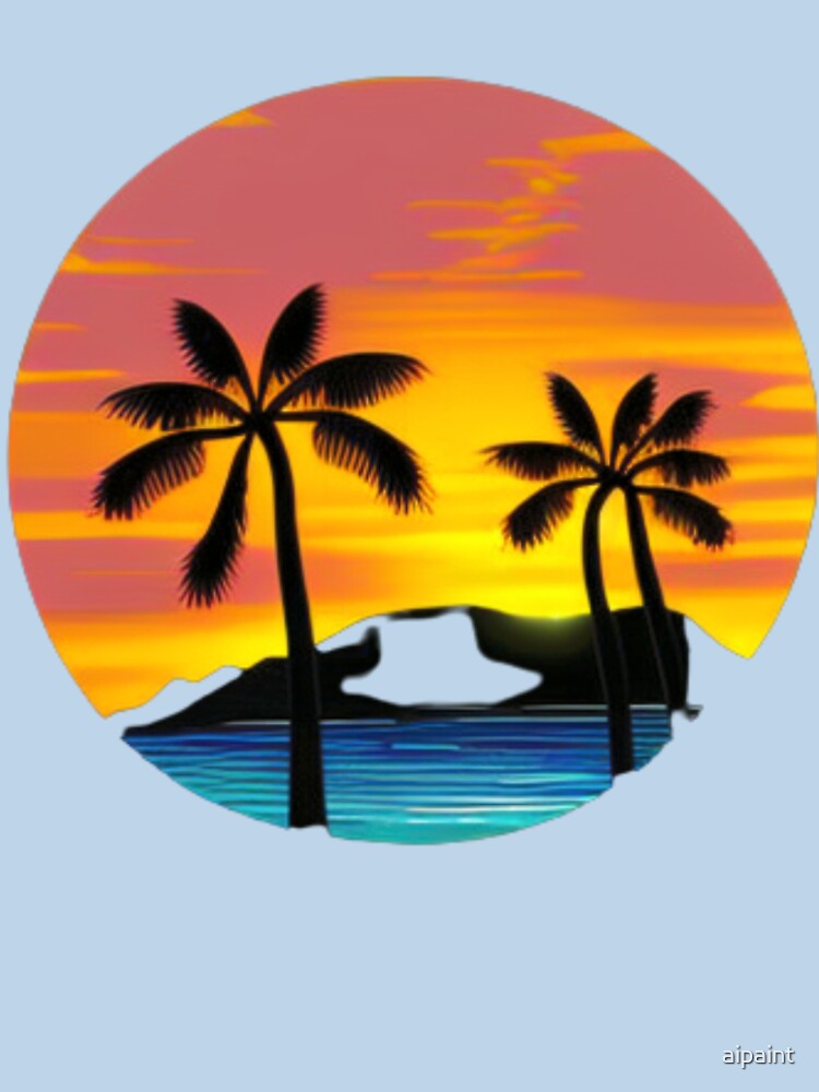 retro sunset t-shirt by aipaint