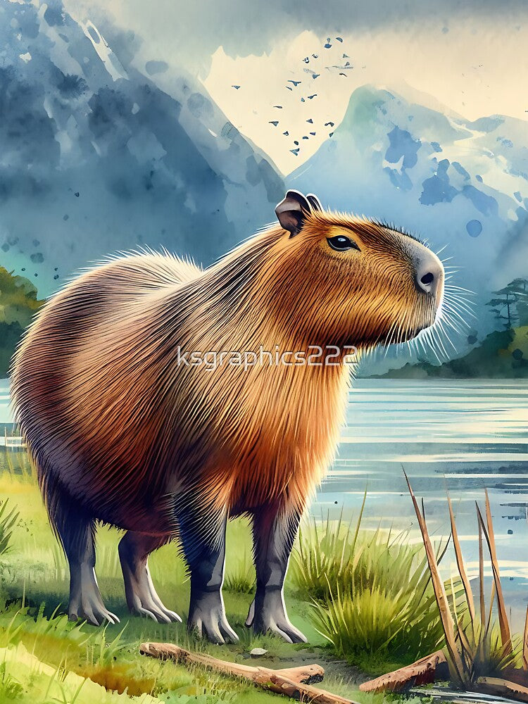 Capybara Art #86 | Capybara Lovers by ksgraphics222