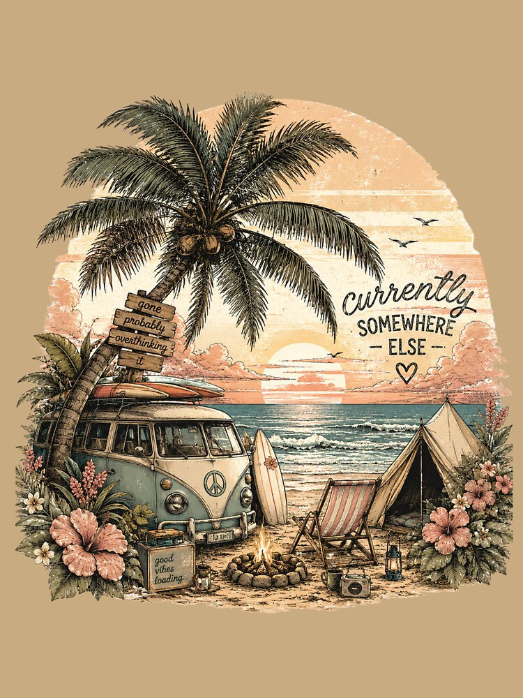 Currently Somewhere Else – Retro Beach Van Aesthetic by BeaVibes
