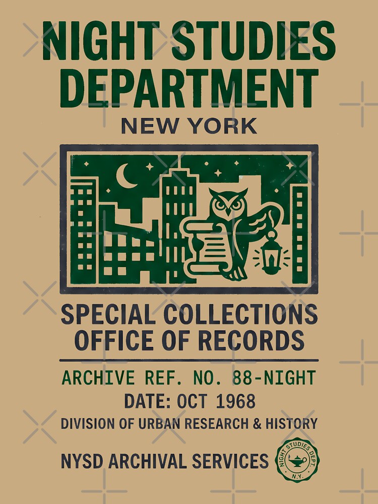 Night Studies Department Dark Academia Vintage Archivist Graphic by SplashTastic