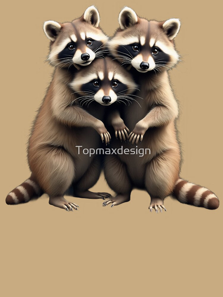 Funny Three Raccoons by Topmaxdesign