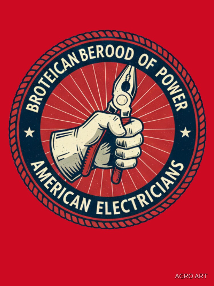 American Electrician T-Shirt | Brotherhood of American Electricians Emblem by AGRO ART