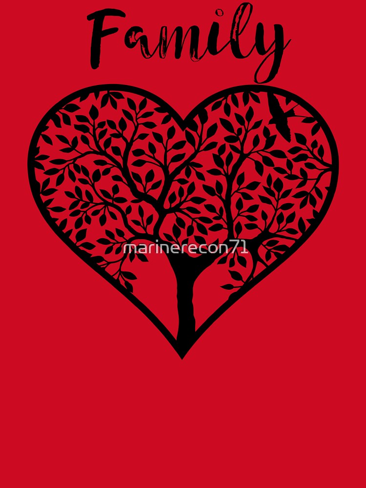 Beautiful Intricate Family Tree Heart Design by marinerecon71