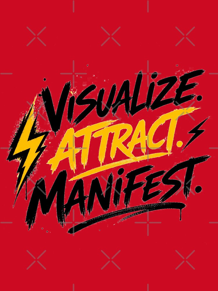 Visualize Attract Manifest Streetwear Typography Design by Lespribos