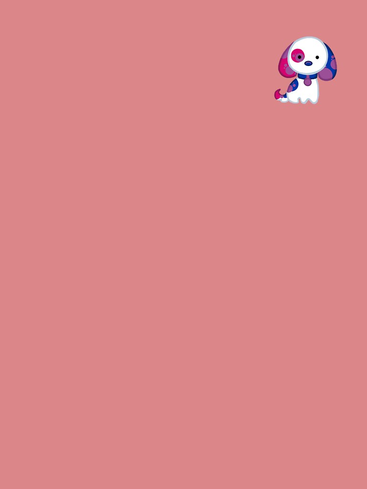 Subtle Blue, Purple, and Pink Pup by cpiet