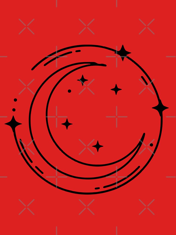 Crescent Moon & Sparkles by ShapeVibe