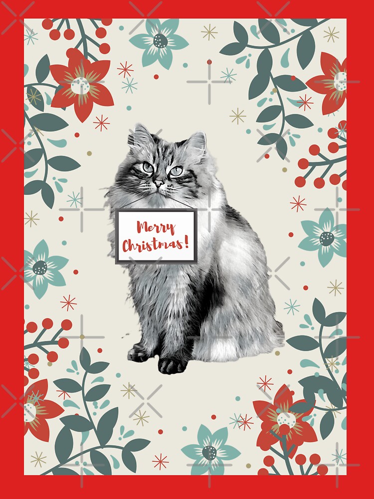 Christmas Siberian cat by AnnaAndVibes