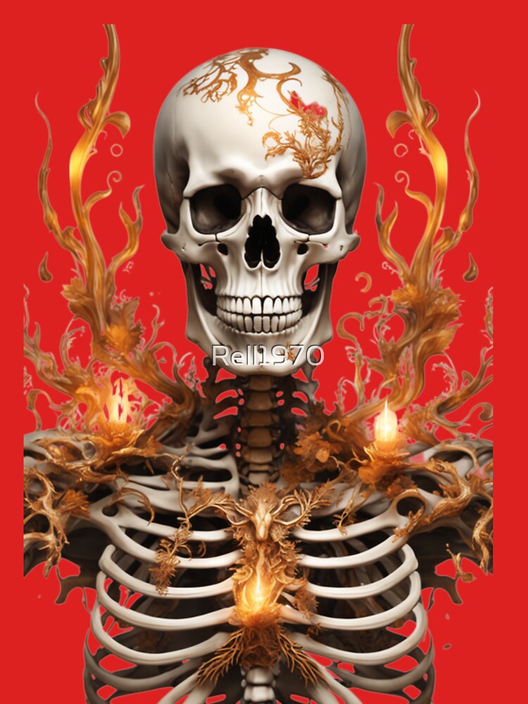 Spooky Halloween Skeleton Design by Rell1970