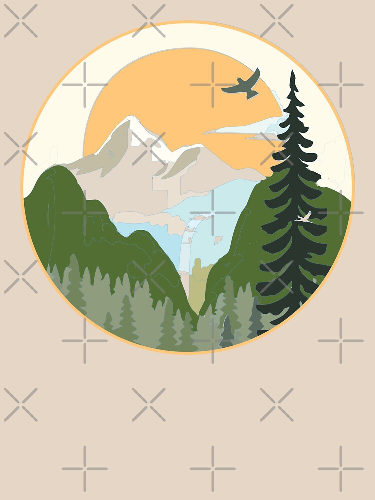 Vista Mountain Vision Mandala - Yellow Orange Blue Green by Loving Nature Gifts