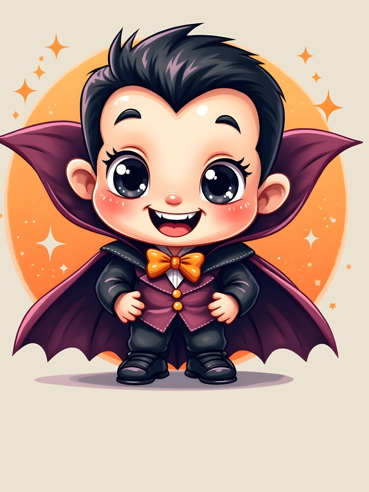 Retro Cartoon Halloween Little Vampire by FunCartoonSpot