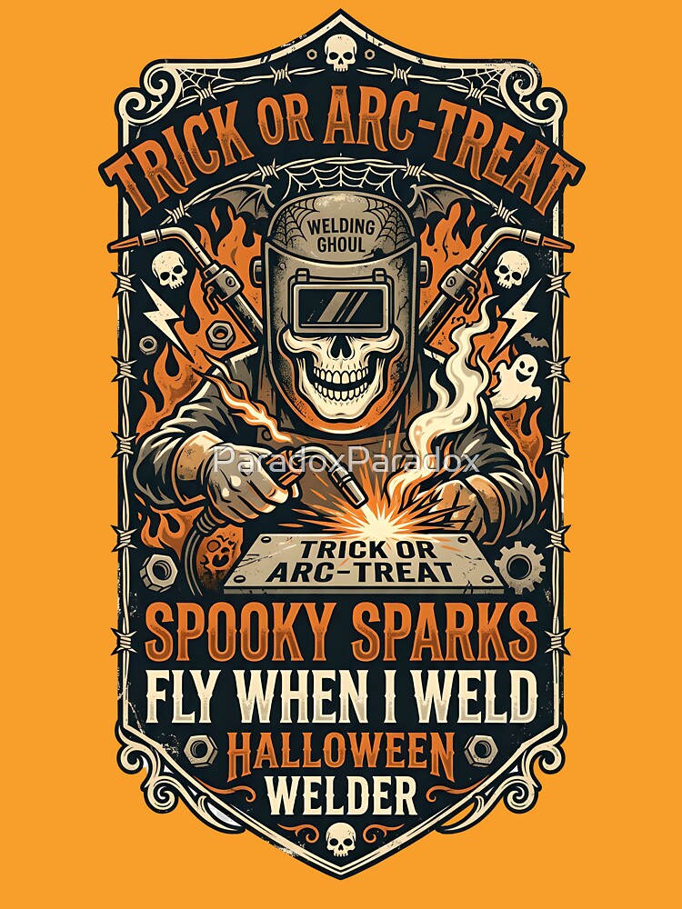 Spooky sparks fly when I weld - Halloween for welder by ParadoxParadox