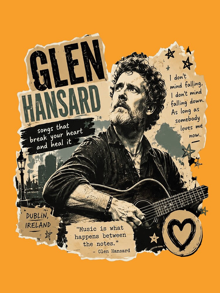 Glen Hansard Vintage Acoustic Guitar by AmayaSingleton