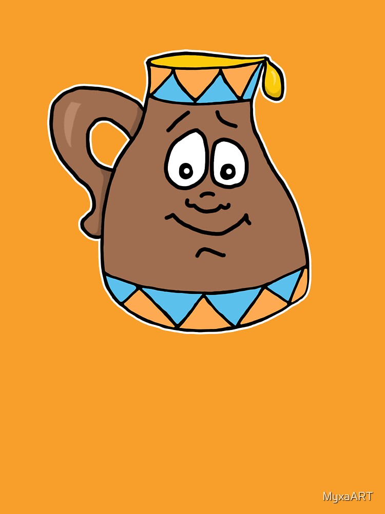Cute Hanukkah Oil Jug Sticker | Happy Miracle of Oil Pitcher Cartoon by MyxaART
