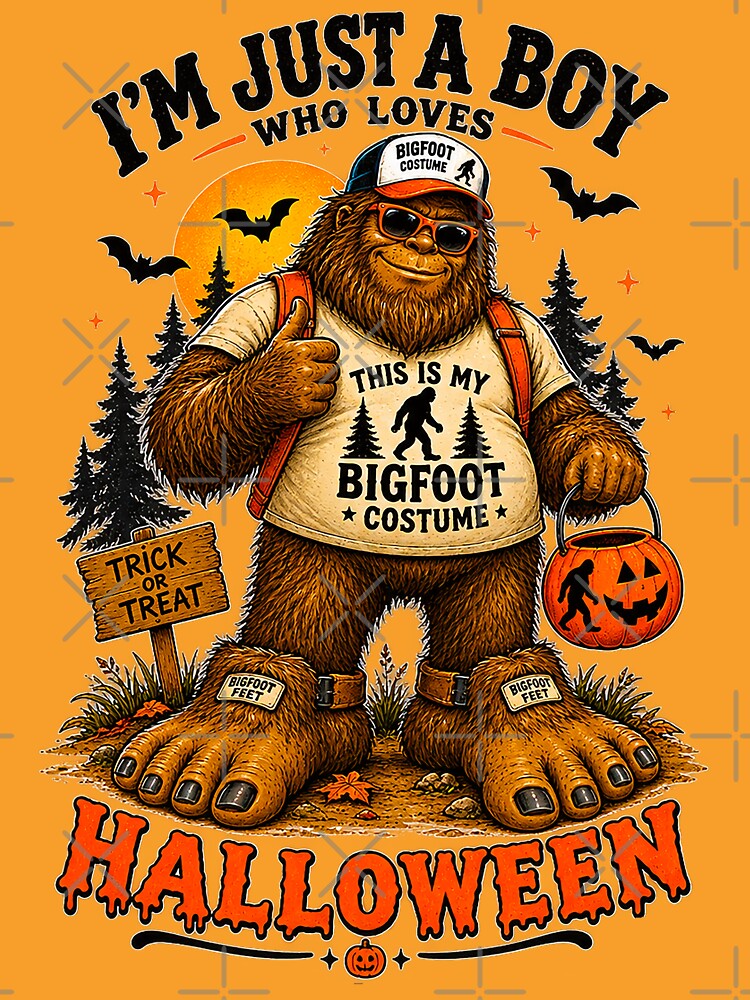 ⭐ CRYPT OR TREAT COLLECTION - CRYPTID - BIGFOOT IN COSTUME - BOY by WheelieGdArt