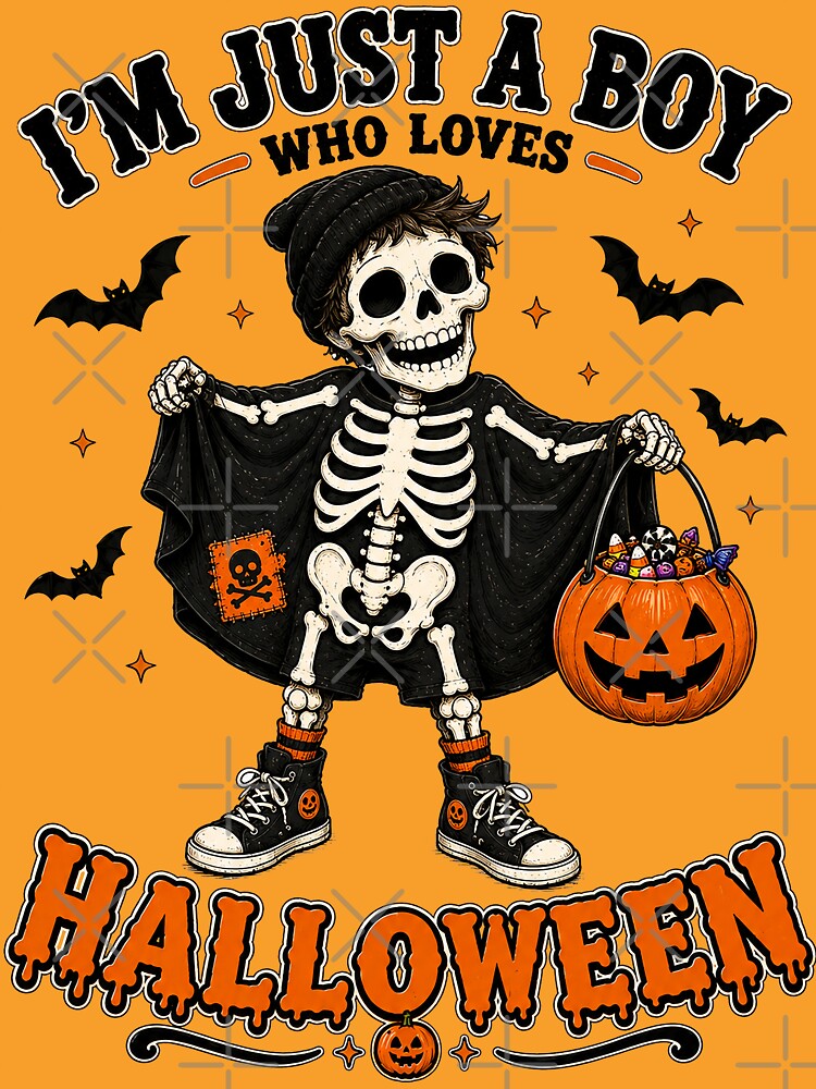 ⭐ CRYPT OR TREAT COLLECTION - SKELETON IN COSTUME - BOY by WheelieGdArt