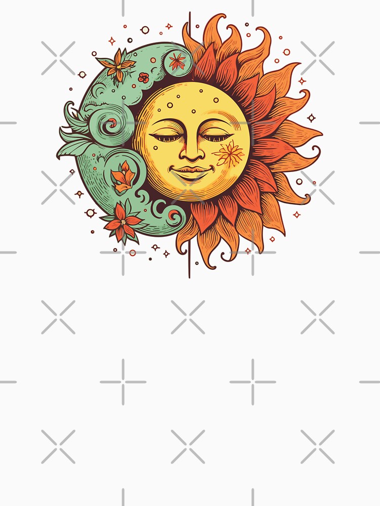 Retro Sun and Moon by RetroPrints