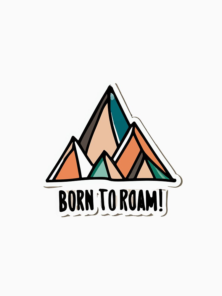Born to Roam Mountain Peak Illustration by NiftyWrx