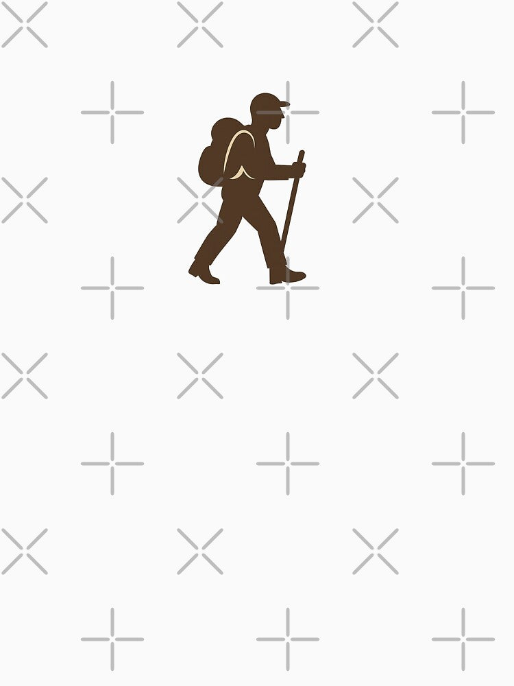 Minimalist Hiker Silhouette by Le Grand Requin