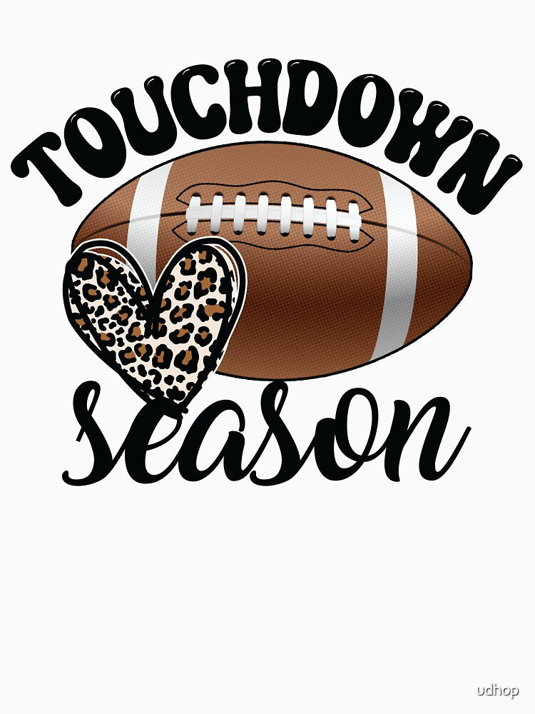 Copy of Bleached Touchdown Season Leopard Game Day Football by udhop