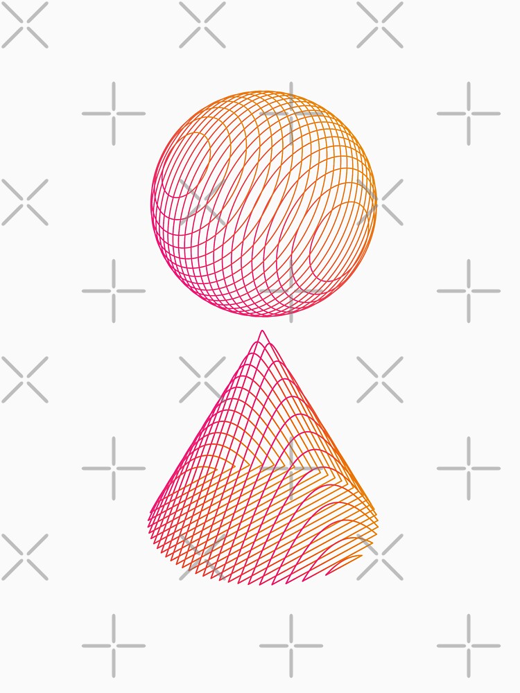 Abstract Shapes Geometry Cone Spehere by patternarium