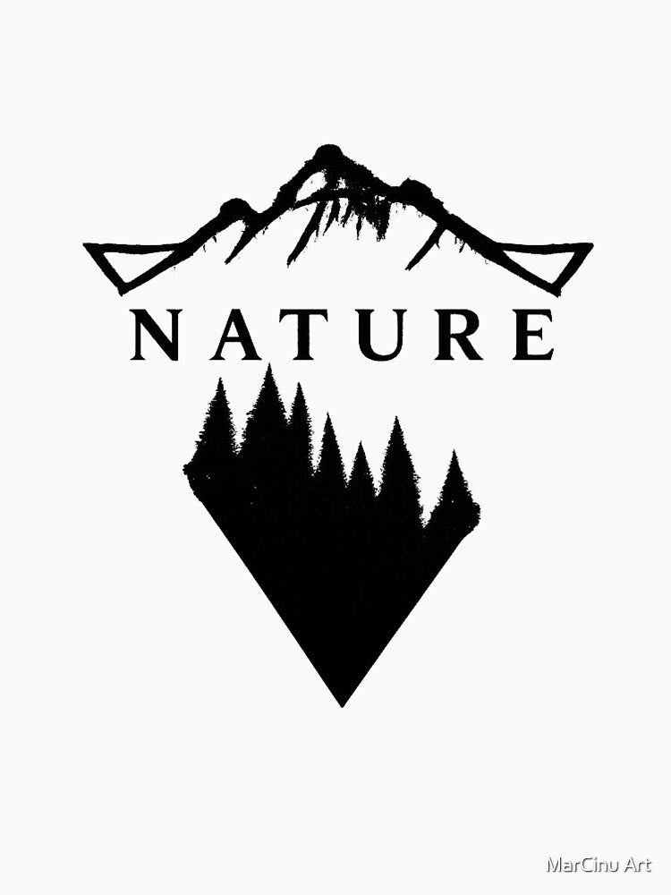 Nature Mountain & Forest Badge – Minimalist Outdoor Adventure Design by MarCinu Art