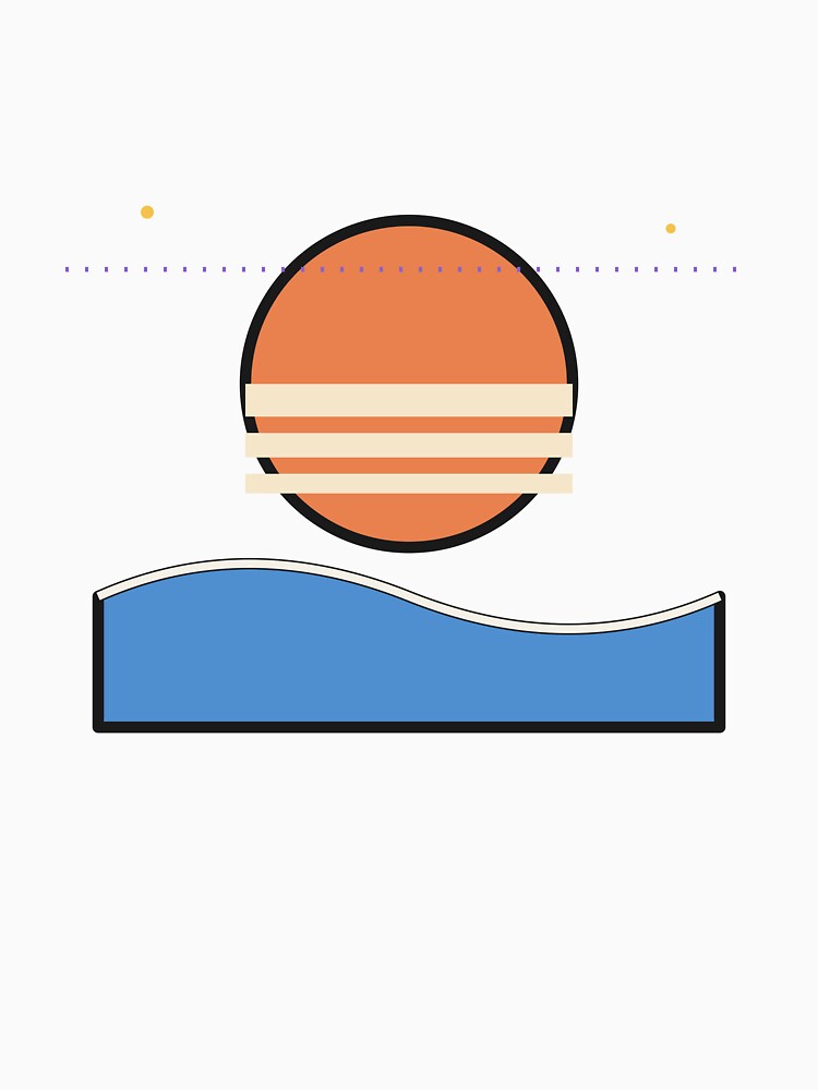 Retro Sunset Wave Aesthetic Sticker by BYyass25