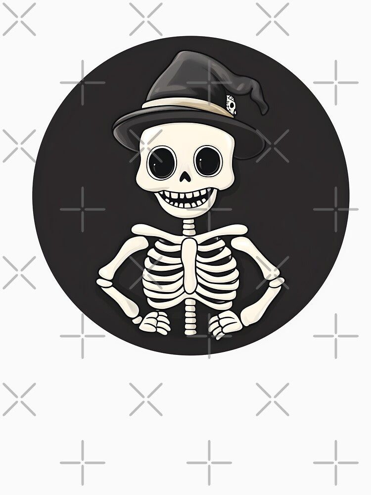 Happy Skeleton with Halloween Hat by CharmingQuill