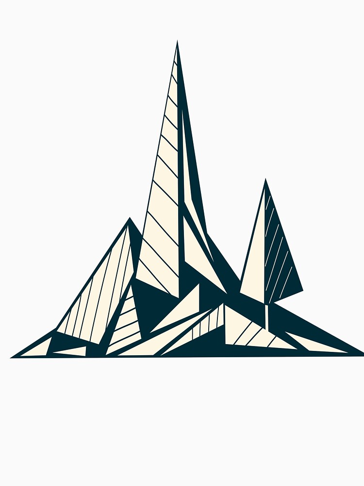 Minimalist Geometric Mountain Design by matybrak