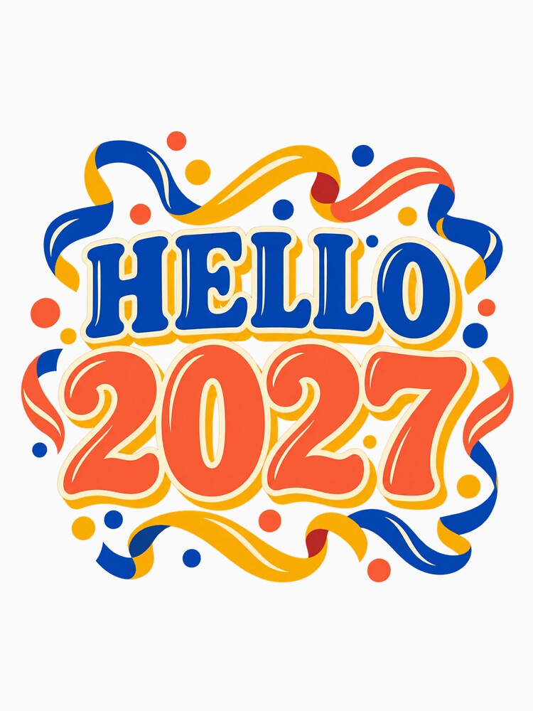 Hello 2027 Retro New Year Celebration Design by Mostafa Studio