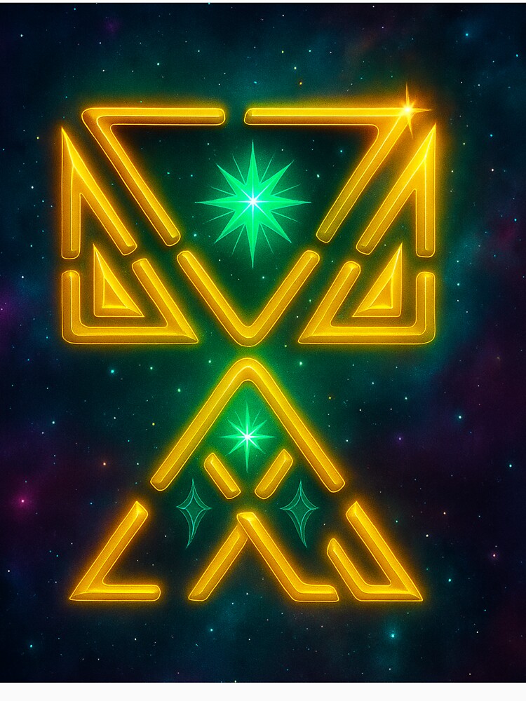 Sacred Geometry Glow – Golden Star by TatjanaMDesign