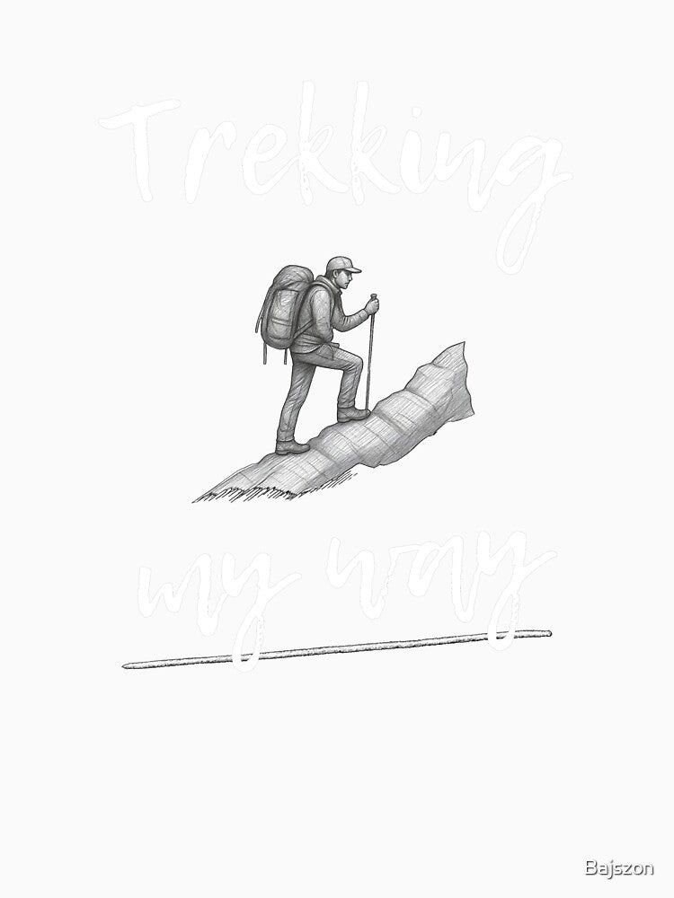 Trekking My Way Mountain Hiking Adventure Design by Bajszon