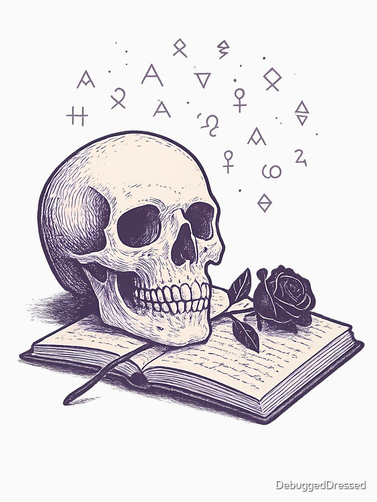 Dark Academia Alchemy Design – Gothic Vintage Art with Occult Symbols & Mystical Aesthetic - Halloween Decor by DebuggedDressed