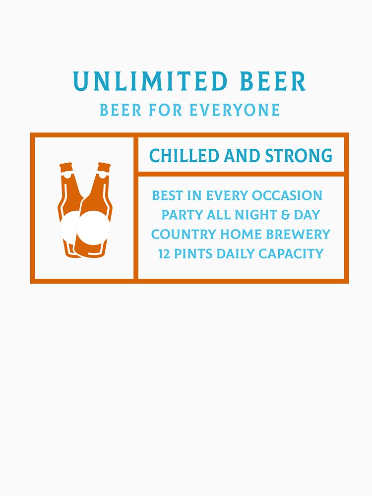 Unlimited Beer by Khushi Graphics