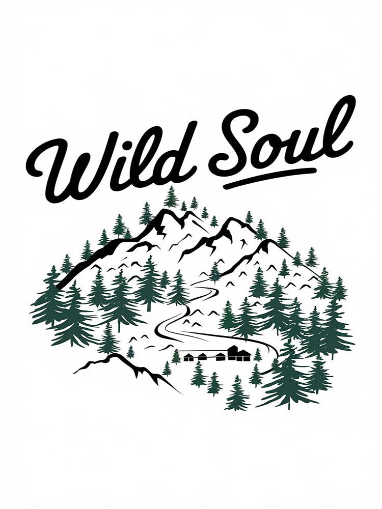 Wild Soul Mountain T-Shirt for Hikers by Link Hub