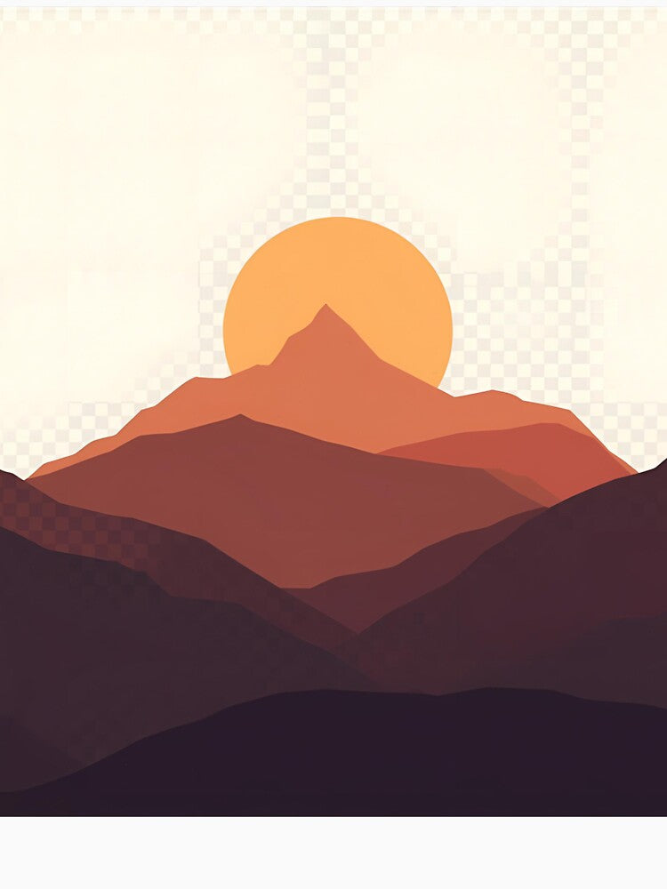 Minimalist Mountain Silhouette | Nature Lover Design | Outdoors Gift by The Print Hub
