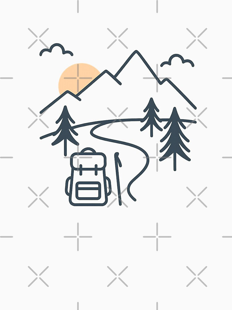 Into the Mountains – Minimalist Hike Adventure Design by mbmstores