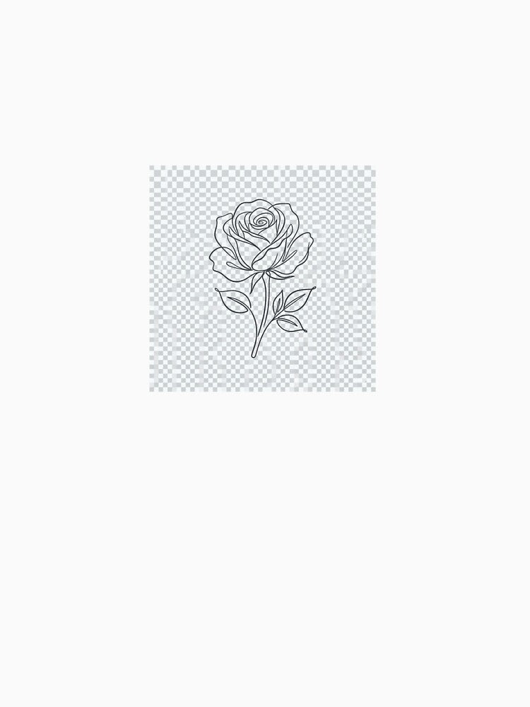 Minimalist Rose Line Art by FloraDesign-228