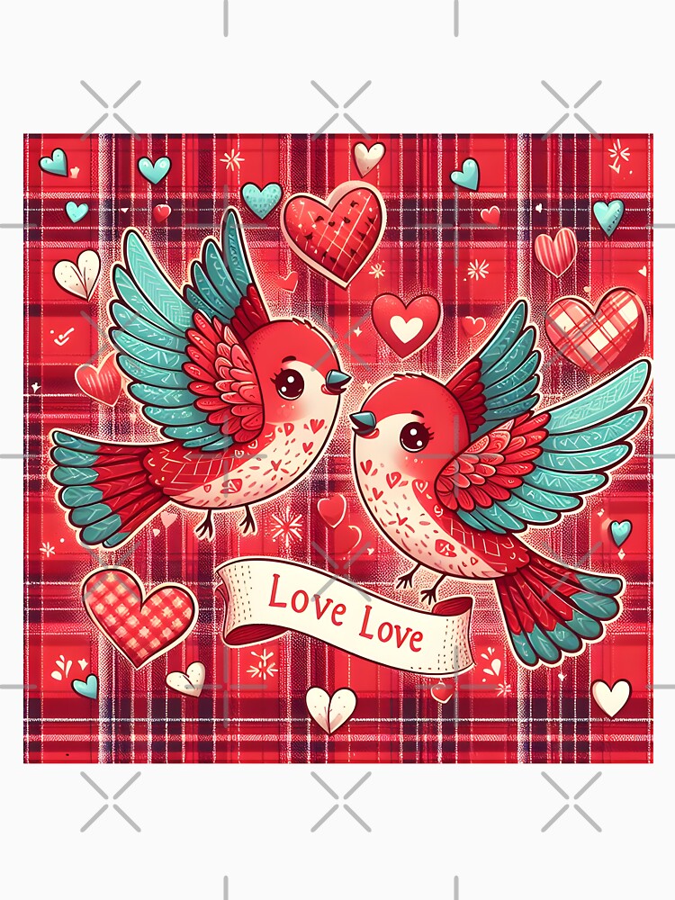 Valentine's day  (Folk Cockatiel Damask, Jewel Tones) : from Egyape artists (1st design) by egyape ⭐⭐⭐⭐⭐