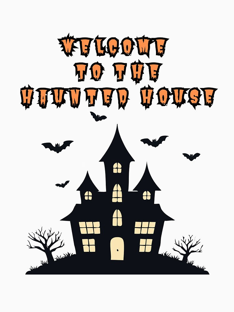 Welcome to the Haunted House Spooky Halloween Graphic by StudioBhavna