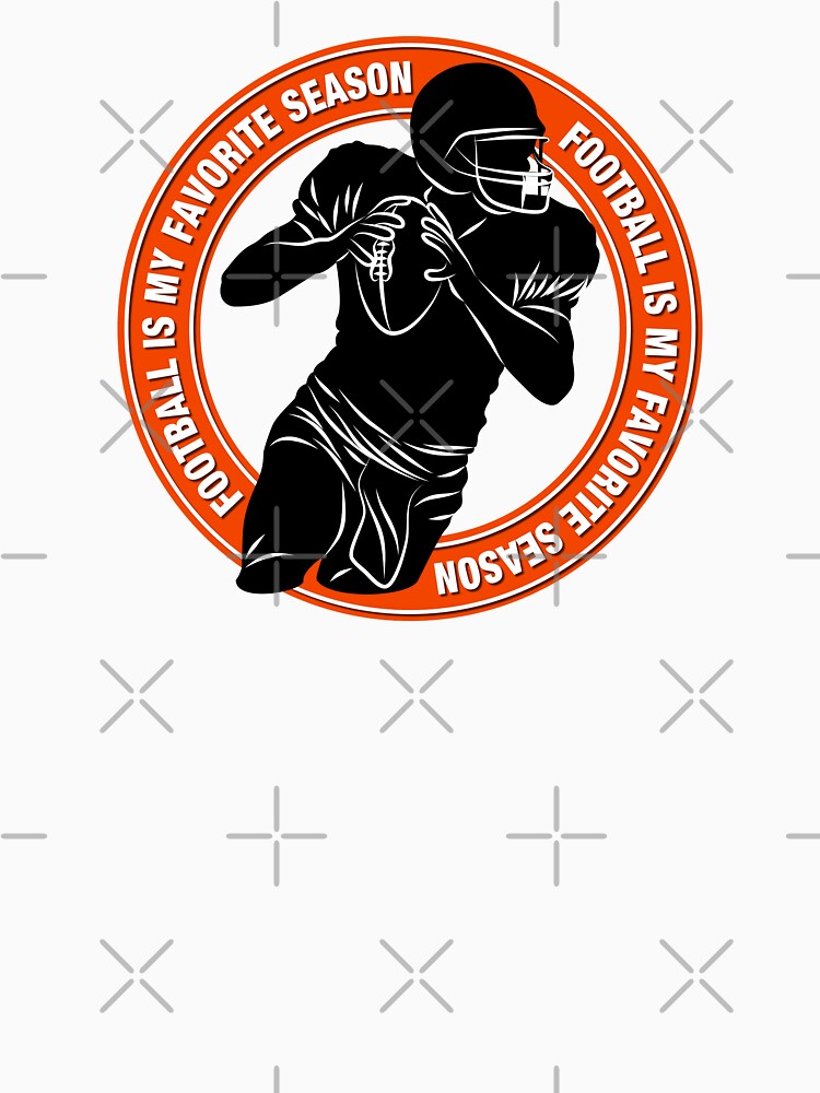 Football Is My Favorite Season Word on Orange Circle by Vasabi88
