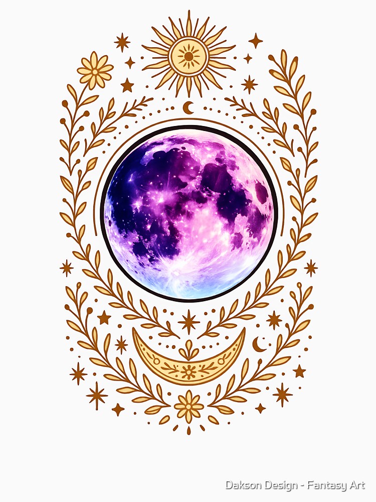 Sacred Lunar Glow - Mystical Celestial Design by Dakson Design - Fantasy Art