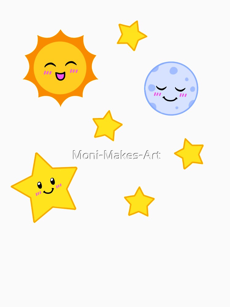 Sun, moon, and stars set by Moni-Makes-Art