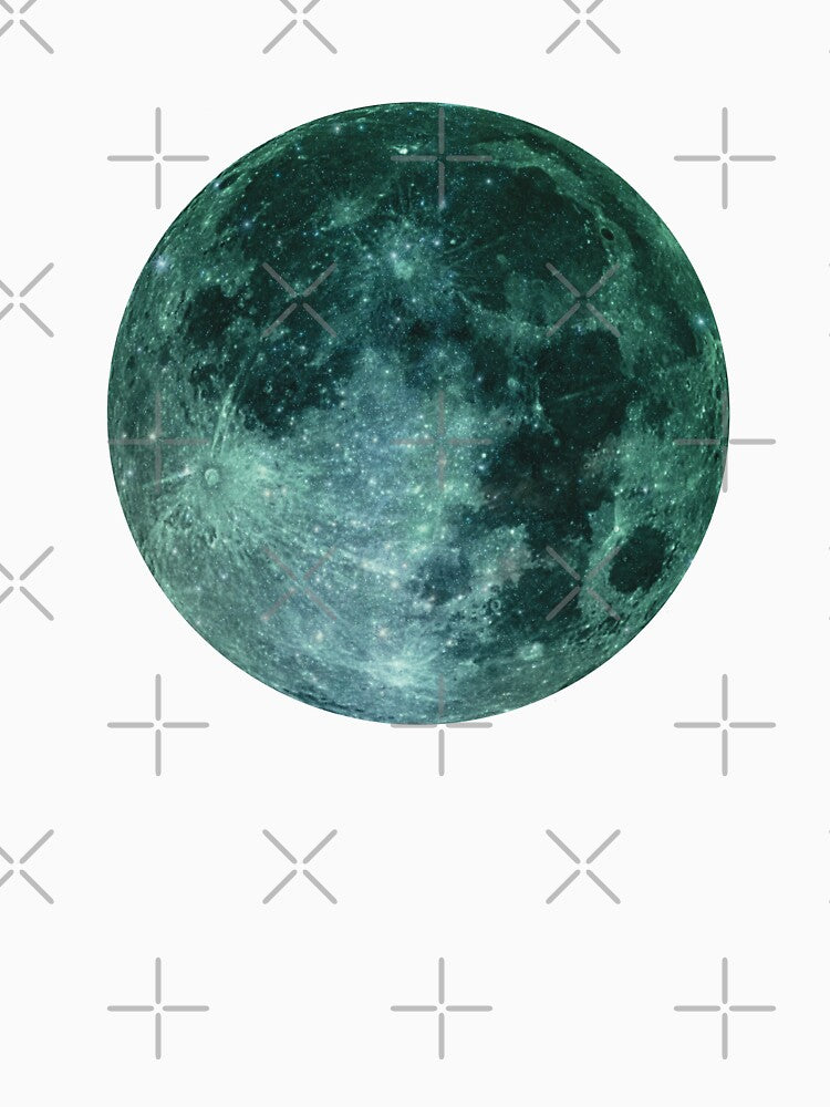Green shiny moon by mgro-art
