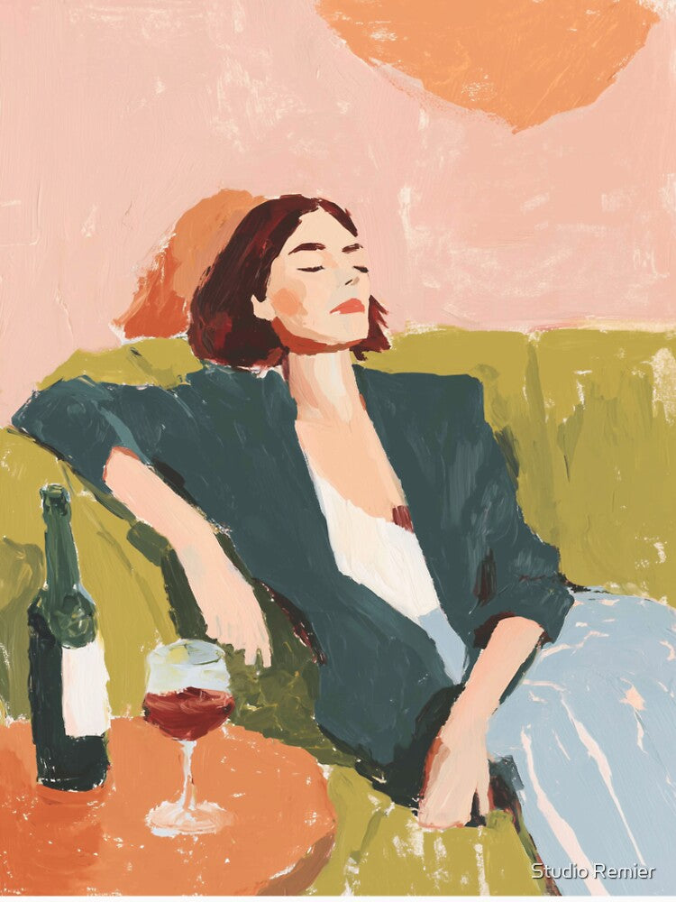 Woman with wine by Studio Remier